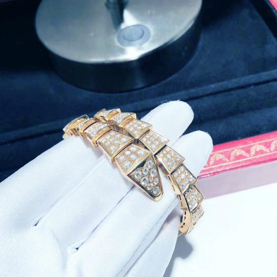 [Love's Uplift]SERPENTI BRACELET 8MM PINK GOLD DIAMOND