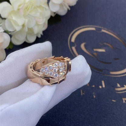 [Love's Uplift]SERPENTI RING PINK GOLD DIAMOND