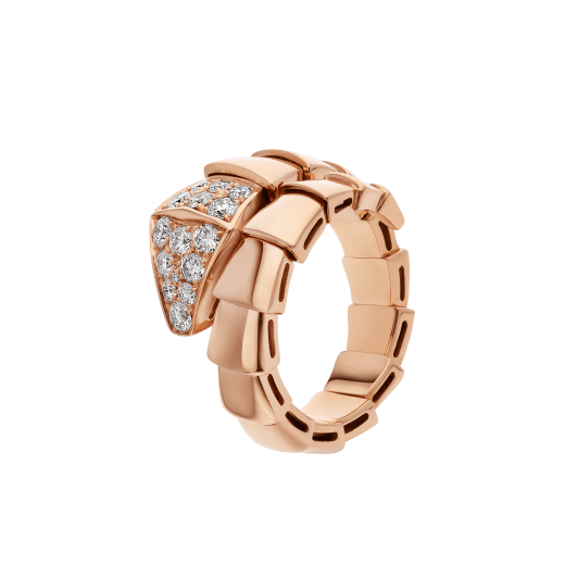 [Love's Uplift]SERPENTI RING PINK GOLD DIAMOND