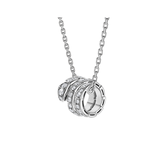 [Love's Uplift]SERPENTI  NECKLACE DOUBLE RING DIAMOND