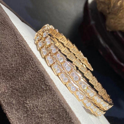 [Love's Uplift]SERPENTI BRACELET GOLD DIAMOND DOUBLE ROW