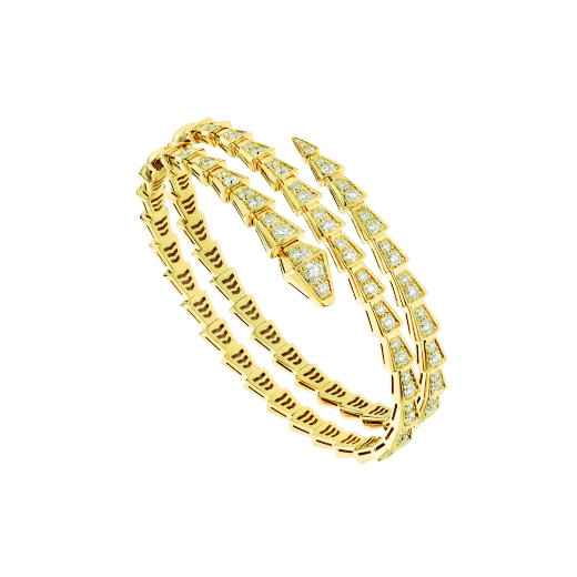 [Love's Uplift]SERPENTI BRACELET GOLD DIAMOND DOUBLE ROW