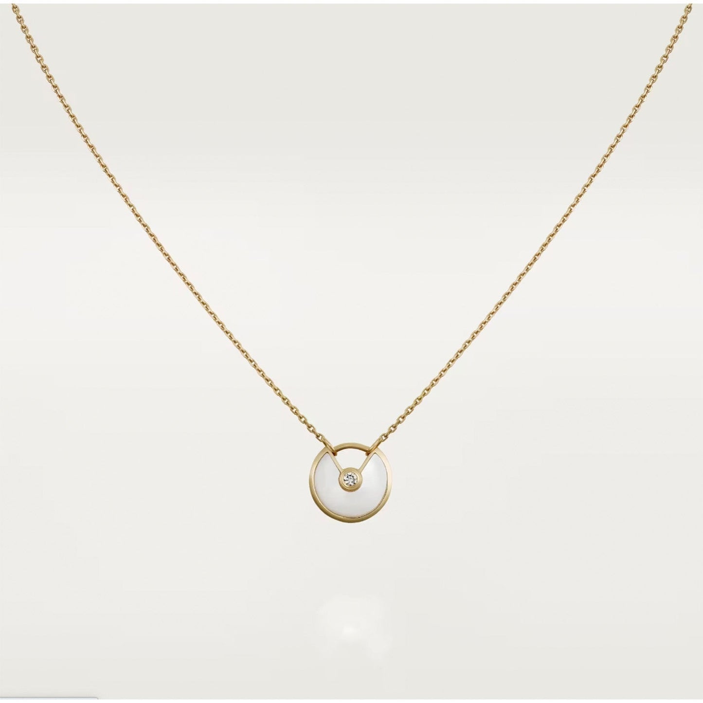 [Love's Uplift]AMULETTE ROSE GOLD MOP NECKLACE
