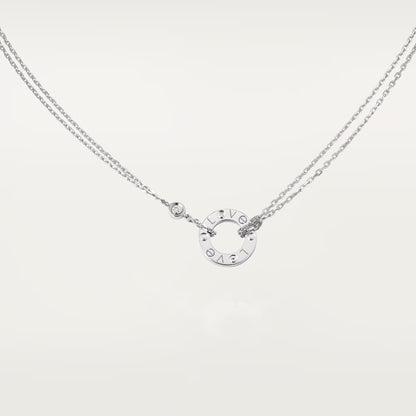 [Love's Uplift]LOVE NECKLACE 16MM 2 DIAMONDS