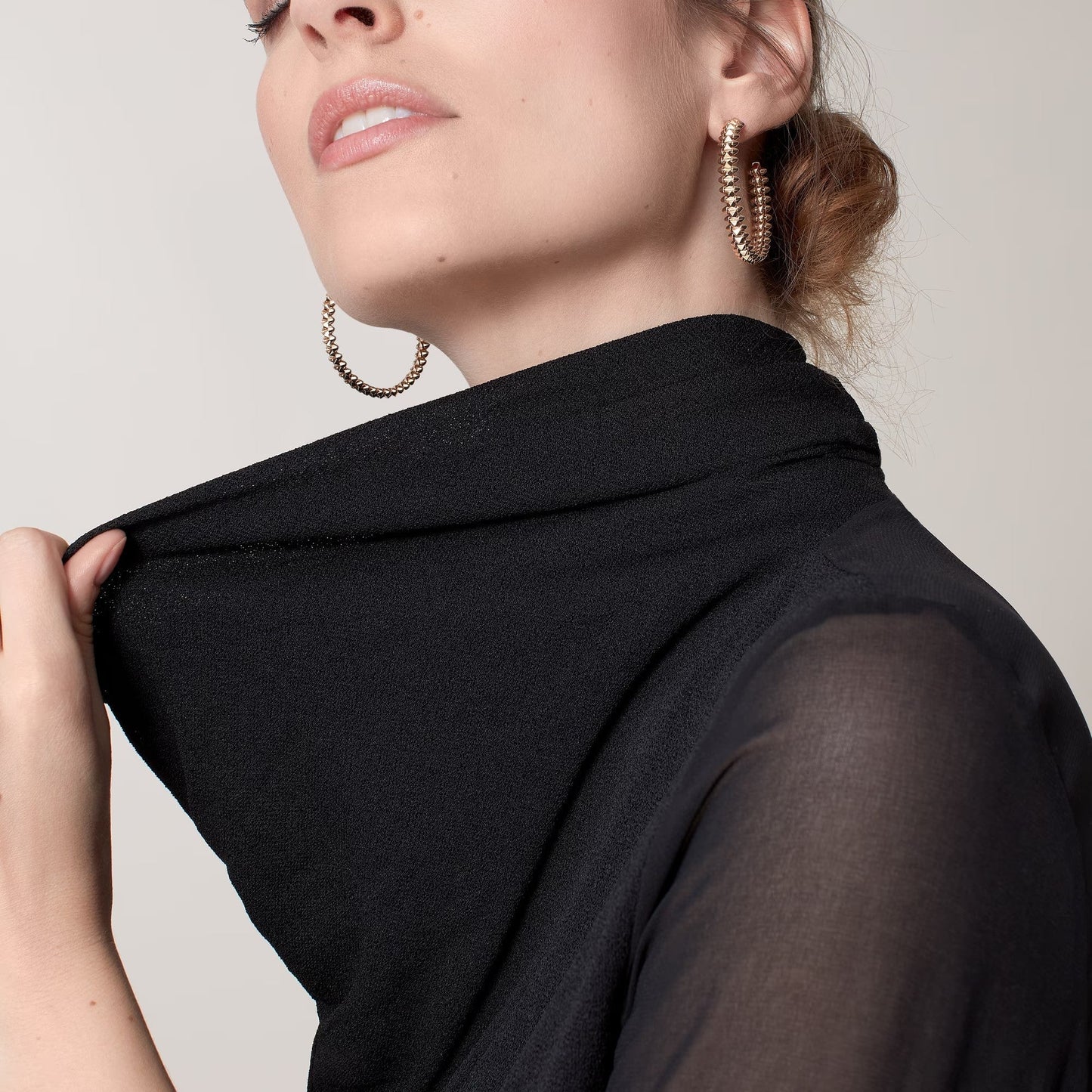 [Love's Uplift]CLASH HOOP LARGE EARRINGS