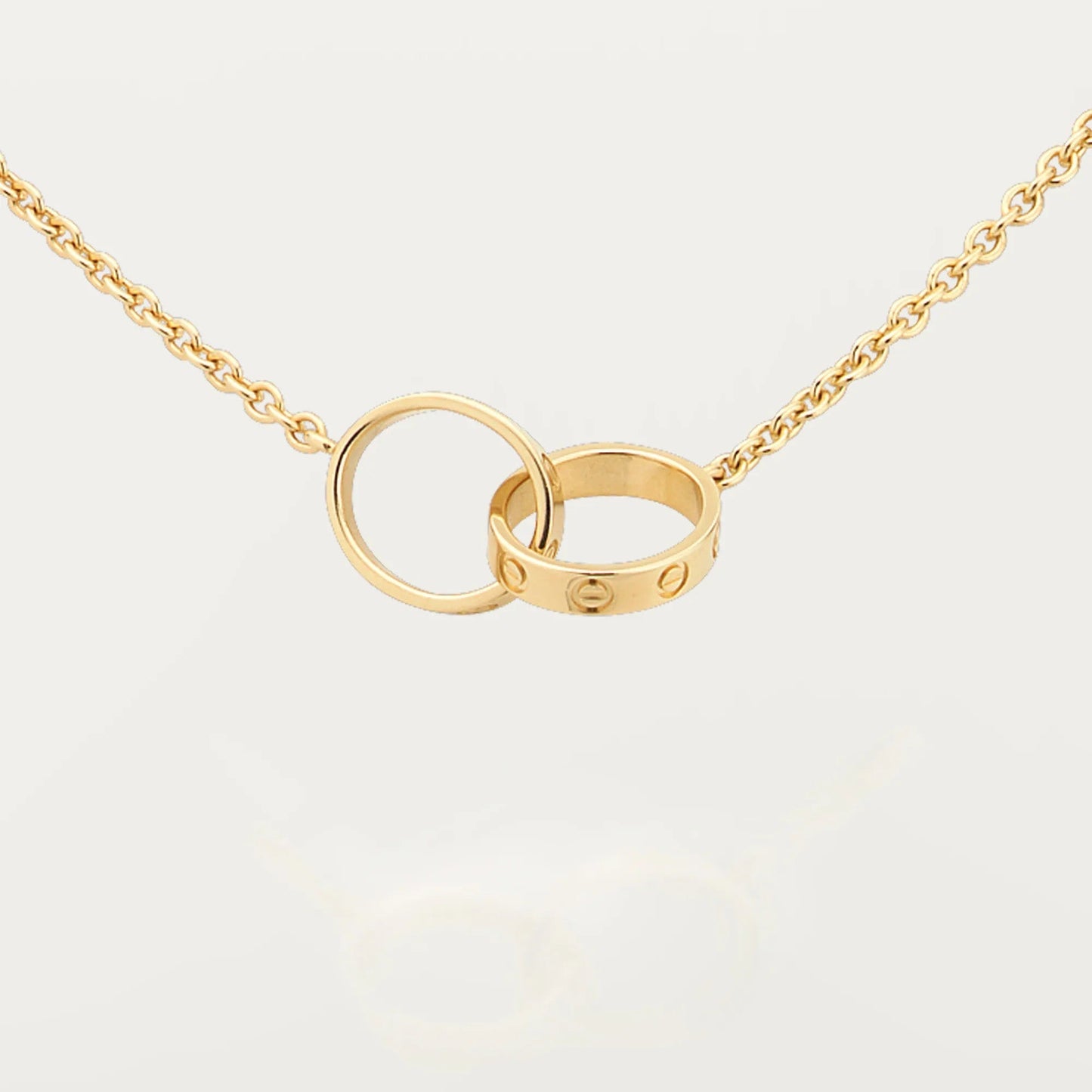 [Love's Uplift]LOVE DOUBLE RING NECKLACE