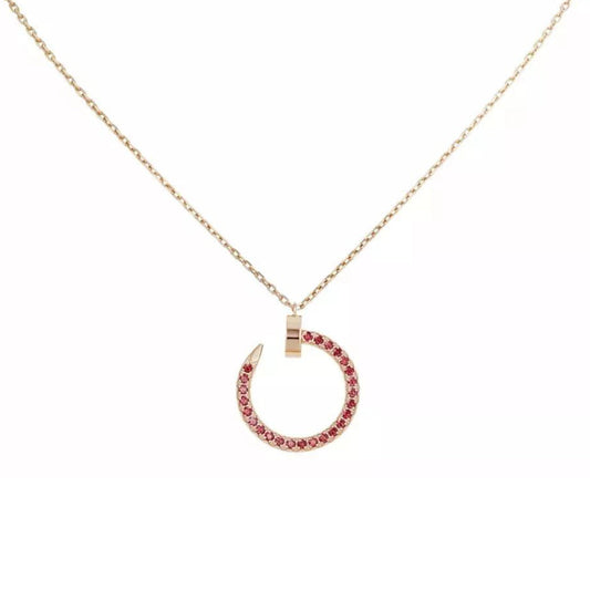 [Love's Uplift]JUSTE NECKLACE RED FULL DIAMONDS