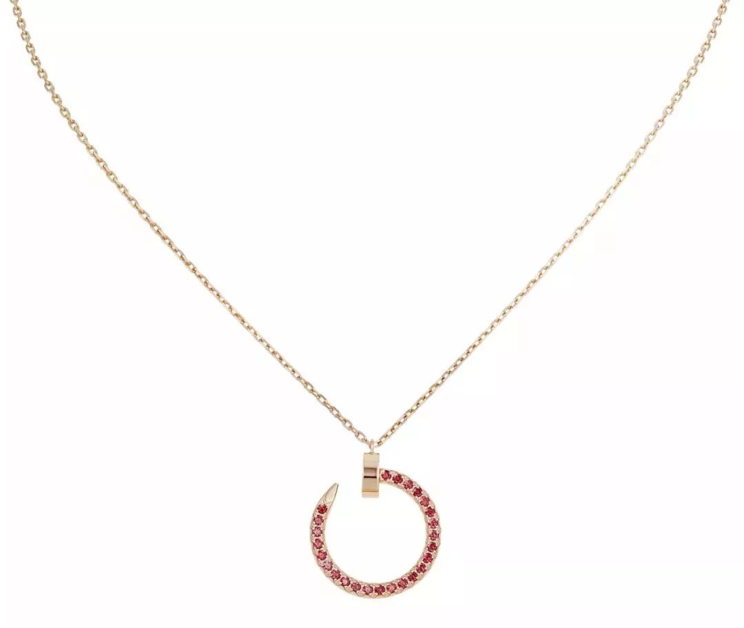 [Love's Uplift]JUSTE NECKLACE GOLD RED DIAMONDS