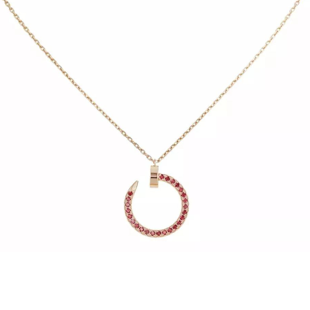 [Love's Uplift]JUSTE NECKLACE RED FULL DIAMONDS