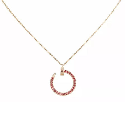 [Love's Uplift]JUSTE NECKLACE RED FULL DIAMONDS