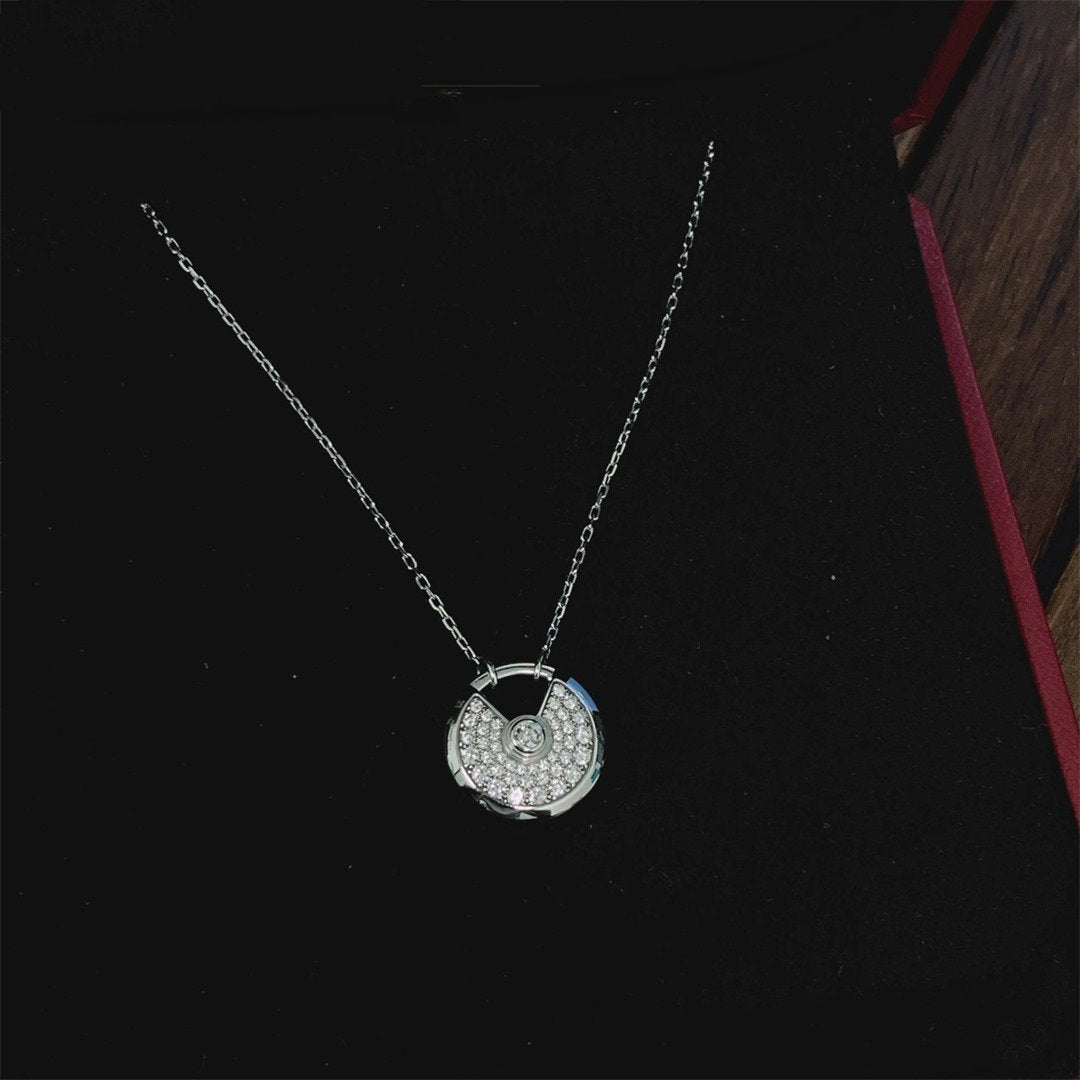 [Love's Uplift]AMULETTE SILVER FULL DIAMOND NECKLACE