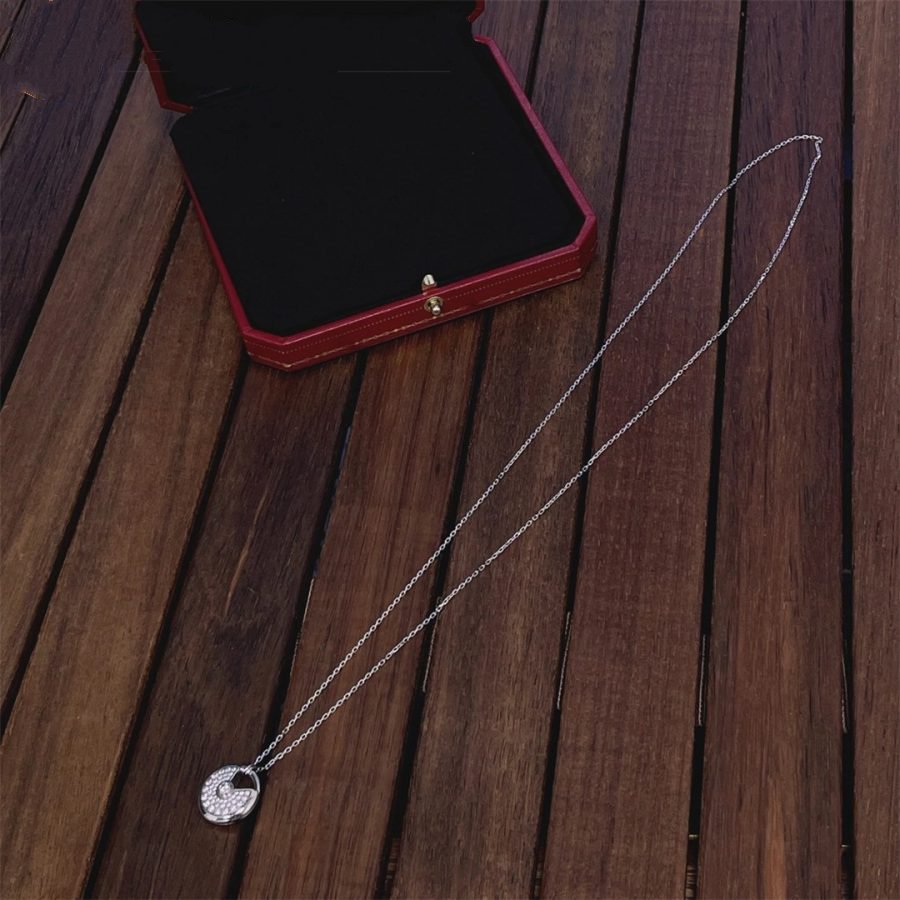 [Love's Uplift]AMULETTE SILVER FULL DIAMOND NECKLACE