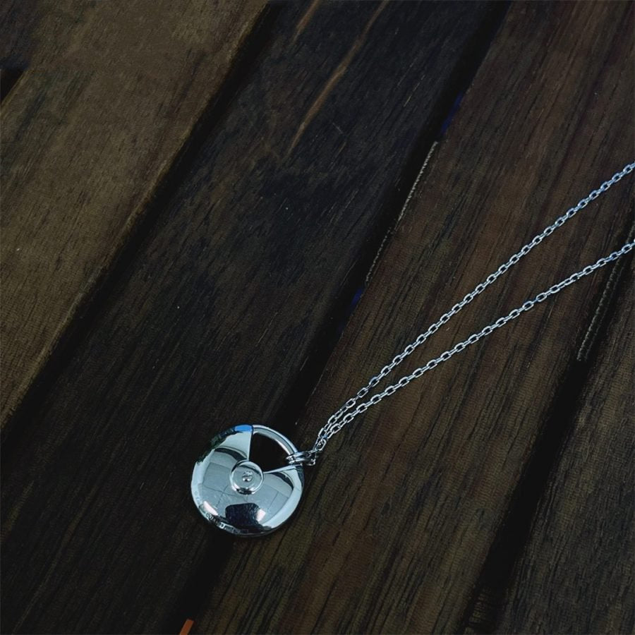 [Love's Uplift]AMULETTE SILVER FULL DIAMOND NECKLACE