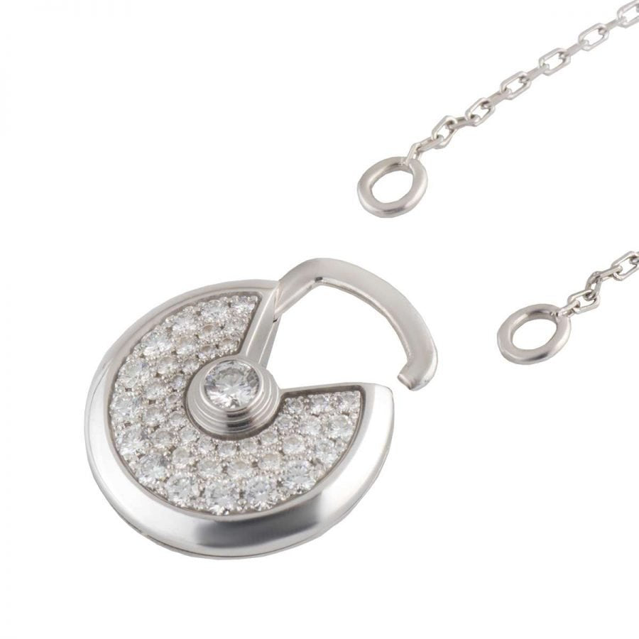 [Love's Uplift]AMULETTE SILVER FULL DIAMOND NECKLACE