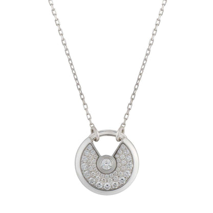 [Love's Uplift]AMULETTE SILVER FULL DIAMOND NECKLACE