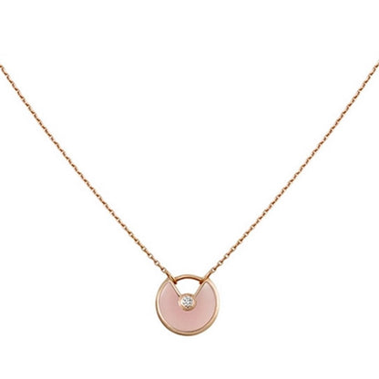 [Love's Uplift]AMULETTE ROSE GOLD PINK MOP NECKLACE