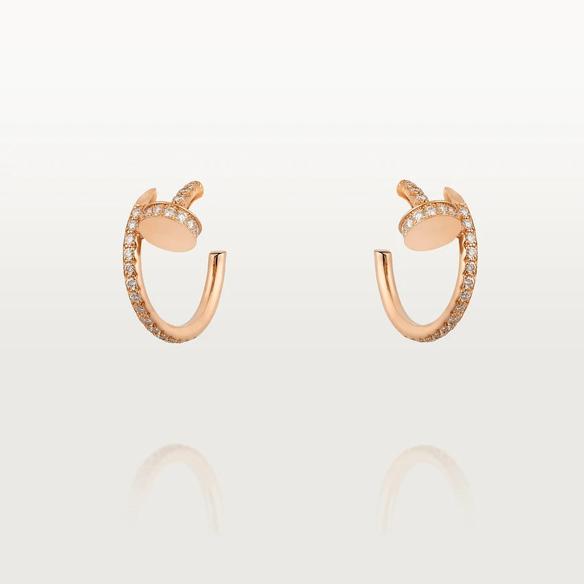 [Love's Uplift]JUSTE EARRINGS 12.75MM PINK GOLD DIAMOND