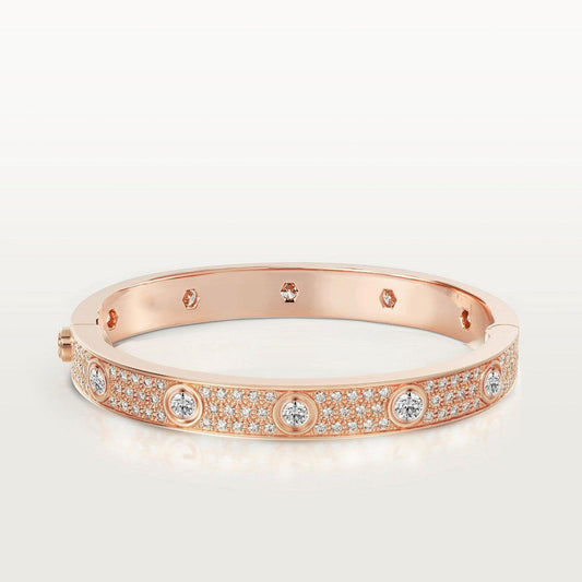 [Love's Uplift]LOVE BRACELET 6.1MM DIAMOND-PAVED 10 BIG DIAMONDS