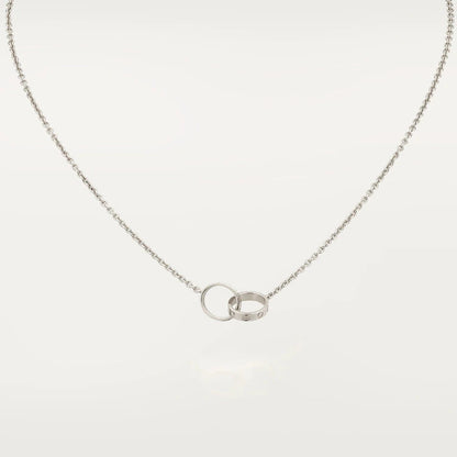 [Love's Uplift]LOVE NECKLACE PINK GOLD AND SILVER