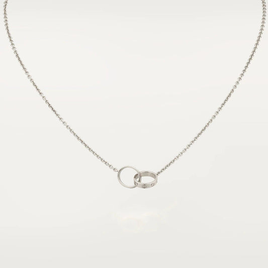 [Love's Uplift]LOVE NECKLACE PINK GOLD AND SILVER