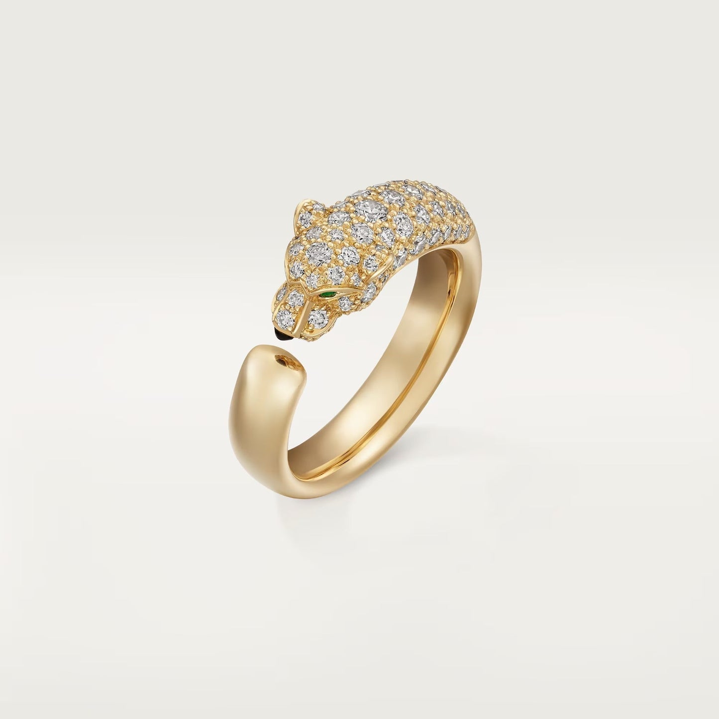 [Love's Uplift]PANTHERE HALF DIAMOND SMALL RING