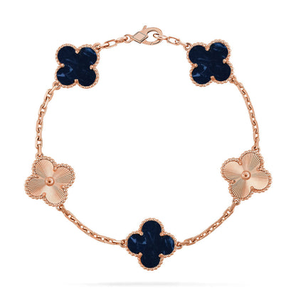 [Love's Uplift]CLOVER 5 MOTIF PIETERSITE BRACELET COLLECTION