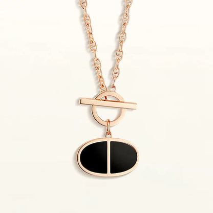 [Love's Uplift]CHAINE VERSO BLACK CERAMIC NECKLACE