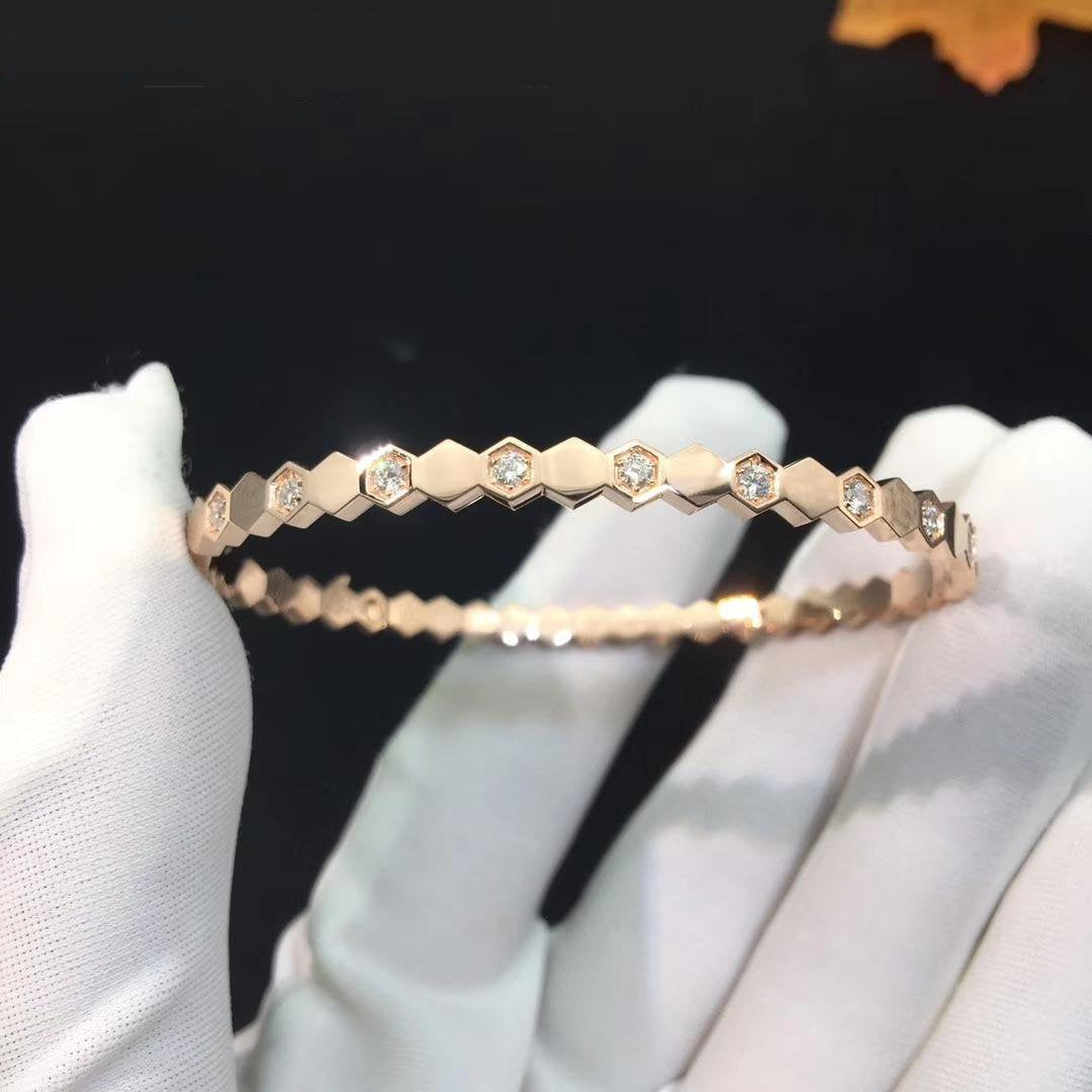 [Love's Uplift]BEE LOVE PINK GOLD DIAMOND BRACELET