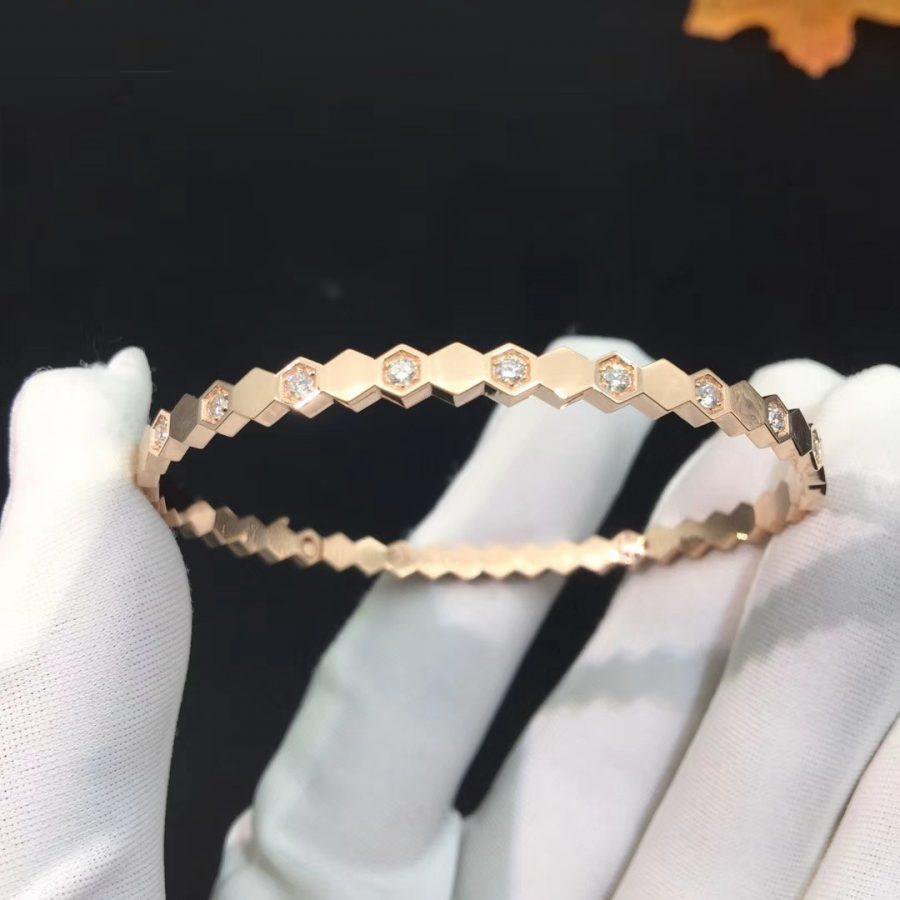 [Love's Uplift]BEE LOVE PINK GOLD DIAMOND BRACELET