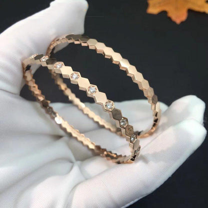 [Love's Uplift]BEE LOVE PINK GOLD DIAMOND BRACELET