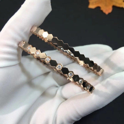 [Love's Uplift]BEE LOVE PINK GOLD DIAMOND BRACELET