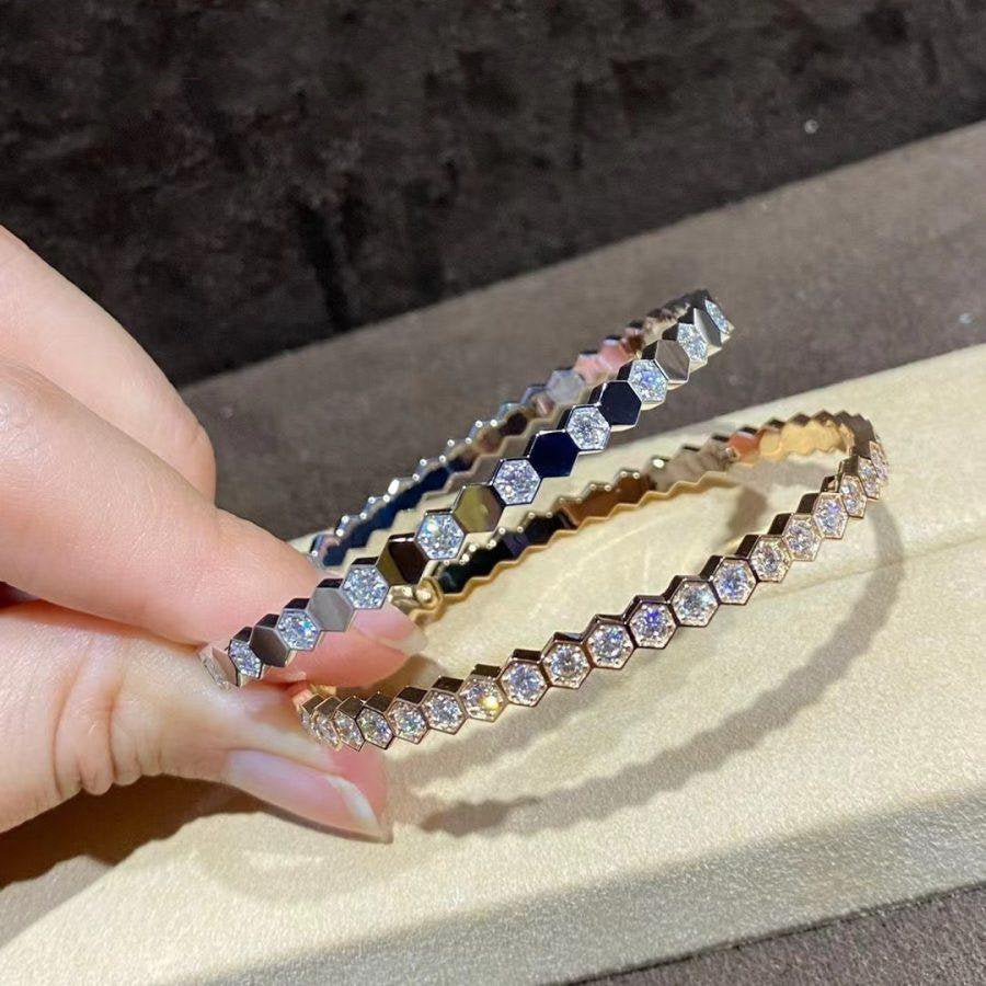 [Love's Uplift]BEE LOVE GOLD BRACELET FULL DIAMOND