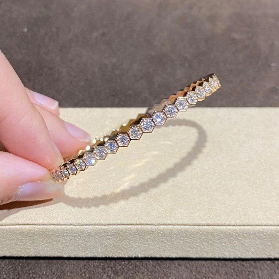 [Love's Uplift]BEE LOVE GOLD BRACELET FULL DIAMOND