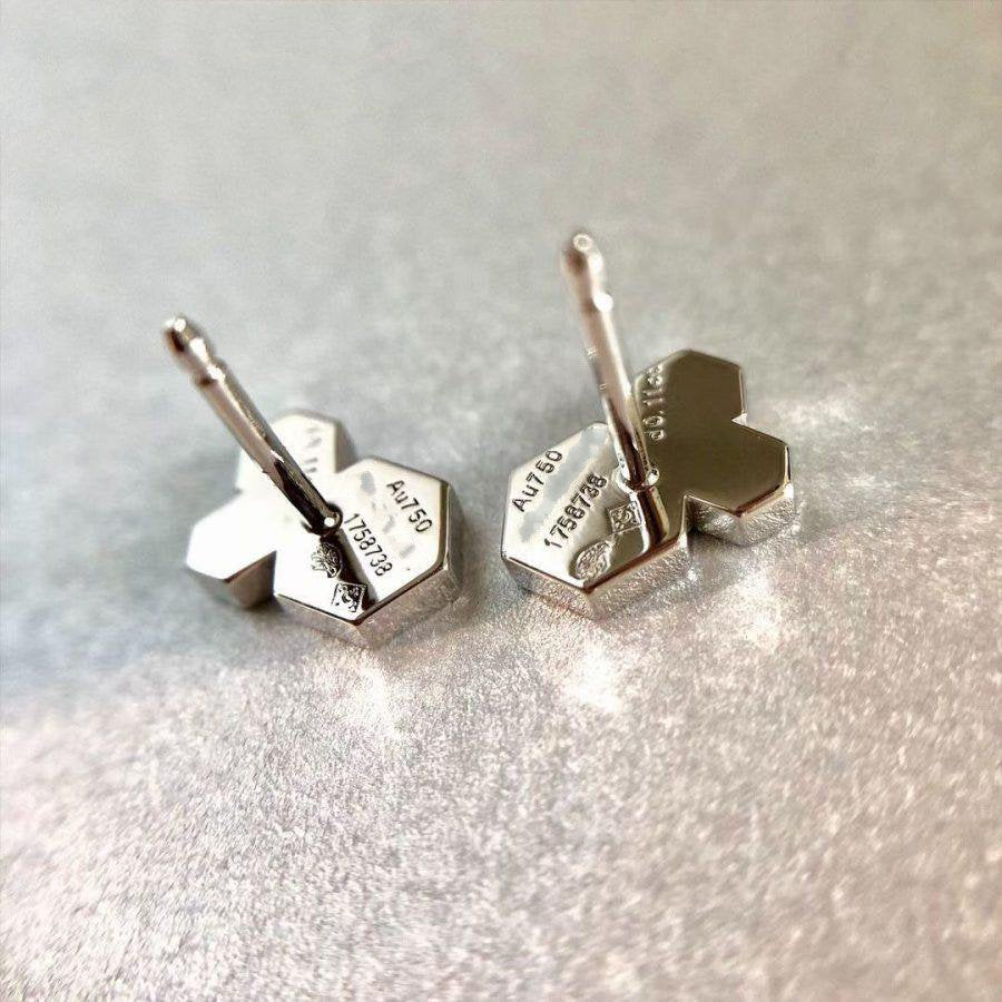 [Love's Uplift]BEE LOVE SILVER DIAMOND EARRINGS
