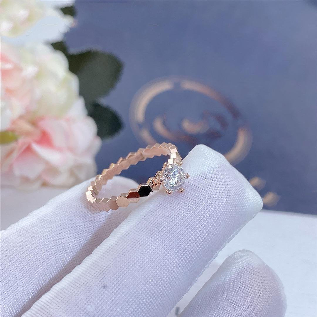 [Love's Uplift]BEE LOVE RING PINK GOLD 1 DIAMOND