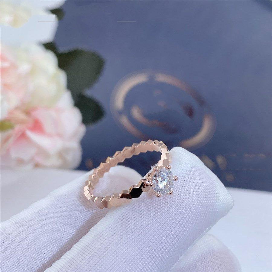 [Love's Uplift]BEE LOVE RING PINK GOLD 1 DIAMOND
