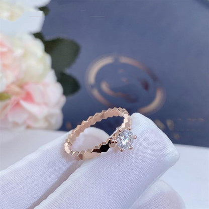 [Love's Uplift]BEE LOVE RING PINK GOLD 1 DIAMOND