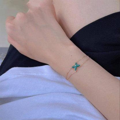 [Love's Uplift]JEUX BRACELET MALACHITE PINK GOLD 1 DIAMOND