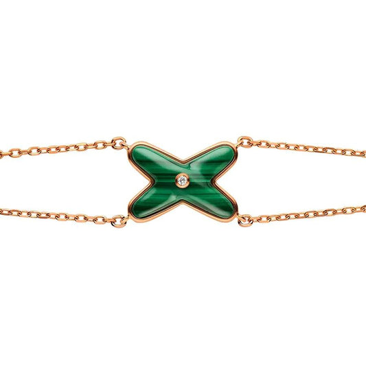 [Love's Uplift]JEUX BRACELET MALACHITE PINK GOLD 1 DIAMOND