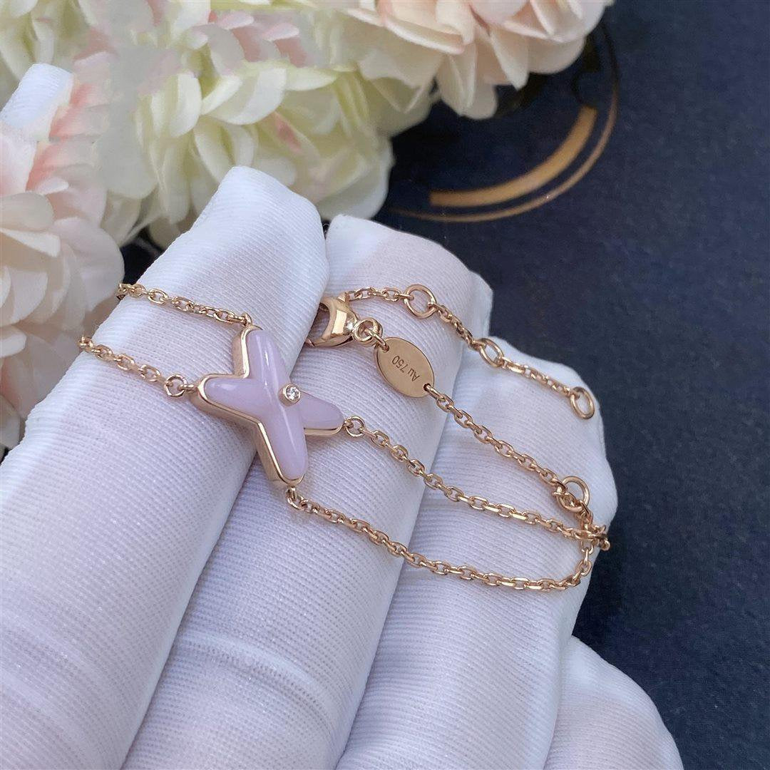 [Love's Uplift]JEUX BRACELET PINK MOP PINK GOLD 1 DIAMOND