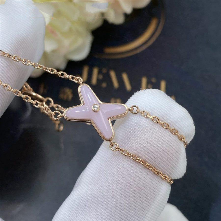 [Love's Uplift]JEUX BRACELET PINK MOP PINK GOLD 1 DIAMOND