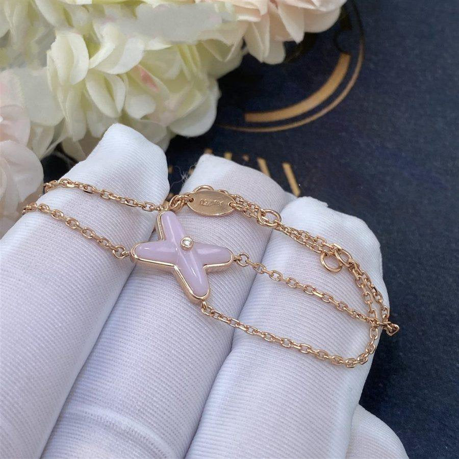 [Love's Uplift]JEUX BRACELET PINK MOP PINK GOLD 1 DIAMOND