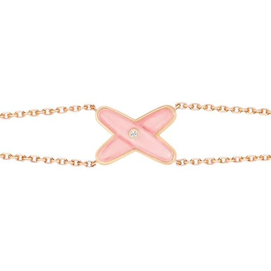 [Love's Uplift]JEUX BRACELET PINK MOP PINK GOLD 1 DIAMOND