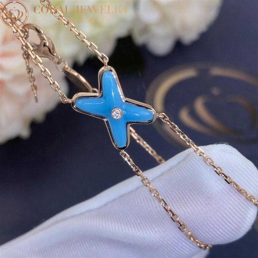 [Love's Uplift]JEUX BRACELET TURQUOISE PINK GOLD 1 DIAMOND