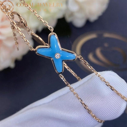 [Love's Uplift]JEUX BRACELET TURQUOISE PINK GOLD 1 DIAMOND