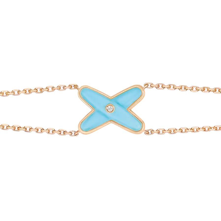 [Love's Uplift]JEUX BRACELET TURQUOISE PINK GOLD 1 DIAMOND