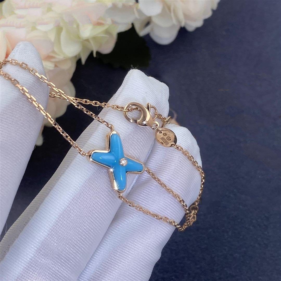 [Love's Uplift]JEUX BRACELET TURQUOISE PINK GOLD 1 DIAMOND