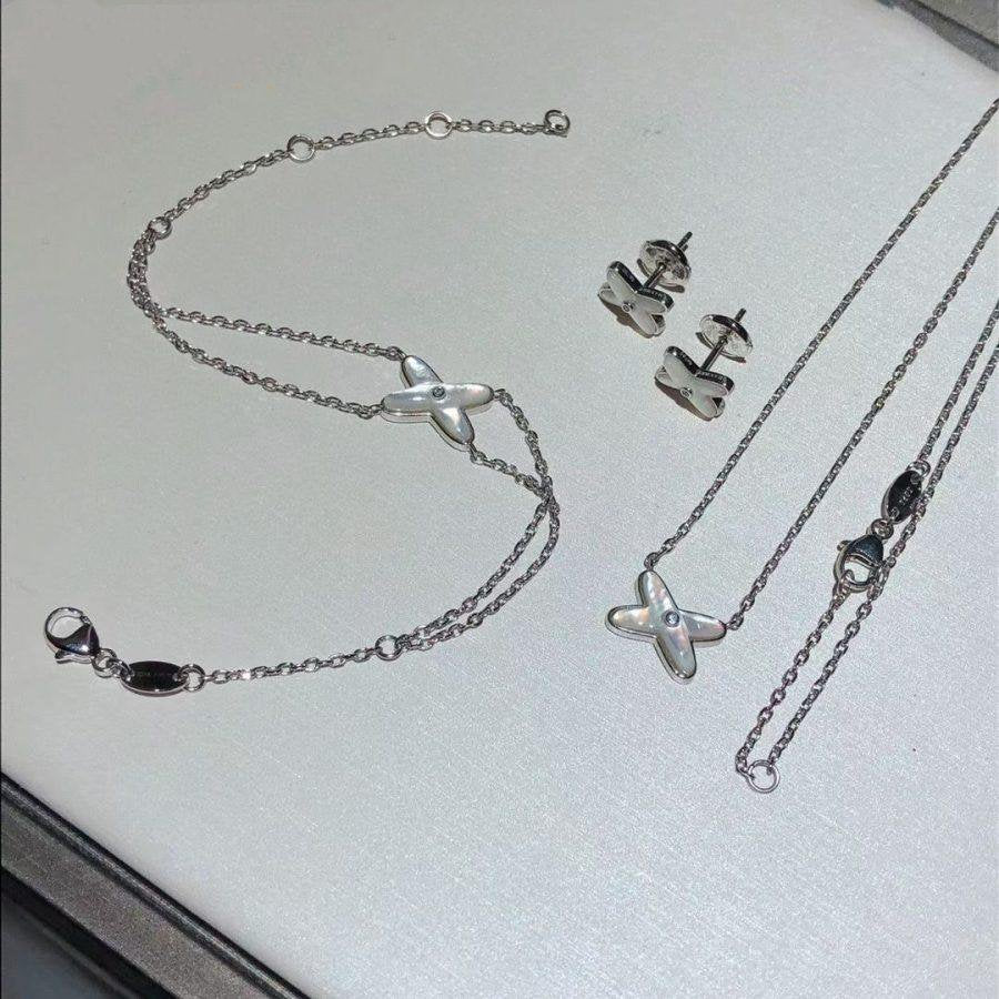 [Love's Uplift]JEUX BRACELET WHITE MOP SILVER 1 DIAMOND