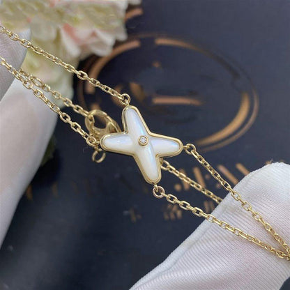 [Love's Uplift]JEUX BRACELET WHITE MOP GOLD 1 DIAMOND