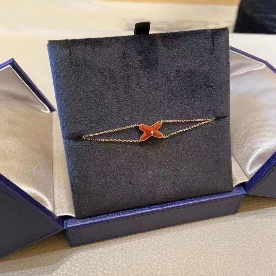 [Love's Uplift]JEUX BRACELET CARNELIAN PINK GOLD 1 DIAMOND